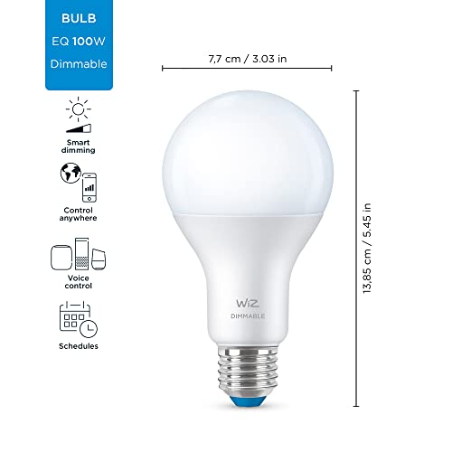 WiZ Connected Daylight High 1600 Lumen 100W A21 Smart WiFi Light Bulb