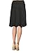Womens Basic Soft Stretch Mid Midi Knee Length Flare Flowy Skirt Made in USA-Black,Medium