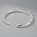 925 Sterling Silver Lovely Animal Cat Ear Paw Cuff Bangles & Bracelets Accessories for Girls Women Gift Birthday Jewelry