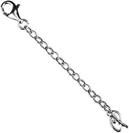 Sterling Silver Large Round Link Extender Chain 3 Inch