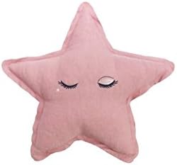 LMNOP Throw Pillow Character Cushion Star Cushion 19"x18" Pink