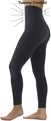 Ylluo High Waist Leggings Fleece Lined Tights (S/M/L (US Size 2-10), Charcoal Fleece)