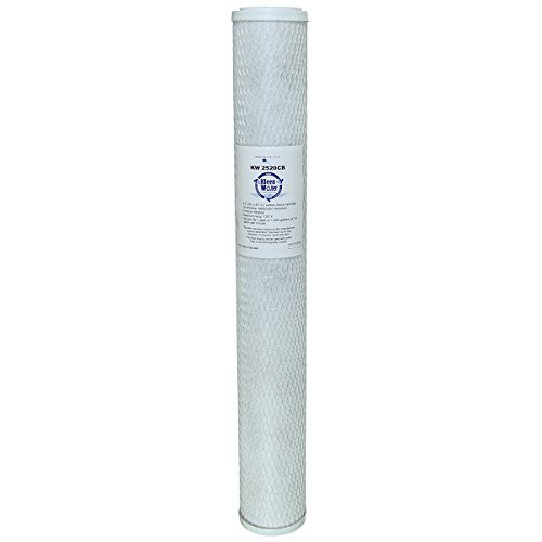 Aquios RCFS220 Compatible Filter, KleenWater Brand KW2520CB Replacement Carbon Block Water Filter Cartridge, Chlorine Cloramine Sulfur Odor Pesticide Contaminants Dirt Sediment Filtration