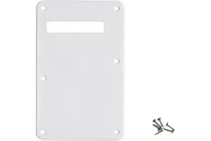 GENERIC ROZILO Pickguard Tremolo Cavity Cover Backplate Standard Guitar Back Plate for Strat/Stratocaster Made in USA White 1Ply