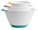 KUKPO High Quality Mixing Bowls – 3 piece set Includes 1.8 Qt, 3.6 Qt, 6.5 Qt, Easy Grip Handle With Non - Skid Bottom