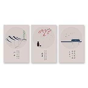 3 Panel Chinese Landscape Painting Wall Bedroom Living...