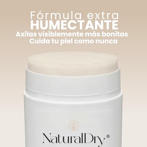 NaturalDry Desodorante Natural que SÍ FUNCIONA | Delicioso aroma Coco Vainilla | Sin Aluminio | Sin Parabenos | Desodorante Mujer | No macha la ropa | Protege del mal olor hasta 24 Horas | 50 G (3 Unidades)