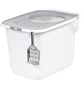 IRIS USA Top Entry Cat Litter Box with Cat Litter Scoop