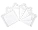 Milesky White Wedding Cotton Handkerchiefs Lace Edges 10 Inches (Pack of 6)