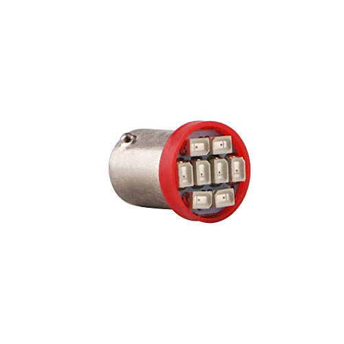 GLL Red BA9S 1815 1895 57 53 LED Pinball Machine Light Car Instrument Panel Gauge Cluster Lamp AC/DC 6V Pack-10