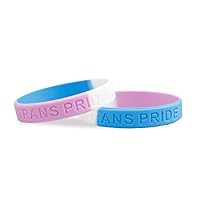 Fundraising For A Cause LGBTQ - Transgender Pride Silicone Bracelet (1 Bracelet)