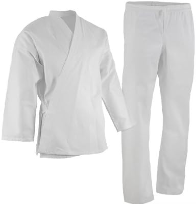 5 Oz. LIGHT WEIGHT KARATE UNIFORMS with WHITE FREE BELT