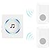 Chime, JETech 2-Push Bell Portable Wireless DoorBell Chime Plug-in Push Button (White) - 2120C
