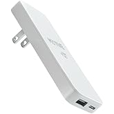 Flat Wall Charger 35W, Super Fast Charger USB C for Samsung Galaxy S25 Ultra, S24, iPhone 16 Pro Max, Slim USB Wall Charger with Flat Plug Adapter, Dual Port A & C Flat Outlet Plug | MOTIVE