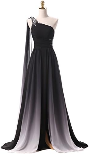 Himoda Gradient Color Beaded Prom Dresses Chiffon Evening Ball Gown Long H035 16
