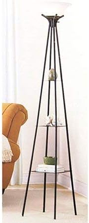 Mainstays 69 Etagere Floor Lamp Charcoal Finish Amazon Com
