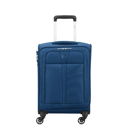 Delsey Maloti Polyester 55 Cm 4 Wheels Navy Cabin Soft Suitcase