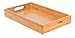 BIRDROCK HOME 3 pc Bamboo Breakfast Bed Trays (Squared) - Cut Out Handles - Set of 3 - Bamboo - Nesting