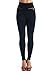 Silver Women's High Waist Thick Fleece Lined Leggings with Front Pocket