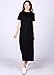 Missufe Women's High Slit Loose Casual Midi Plain T-shirt Dress