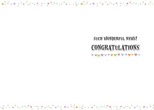 Piccadilly Greetings Modern Baby Card Birth of Granddaughter - 7 x 5 inches, Black - Image 3