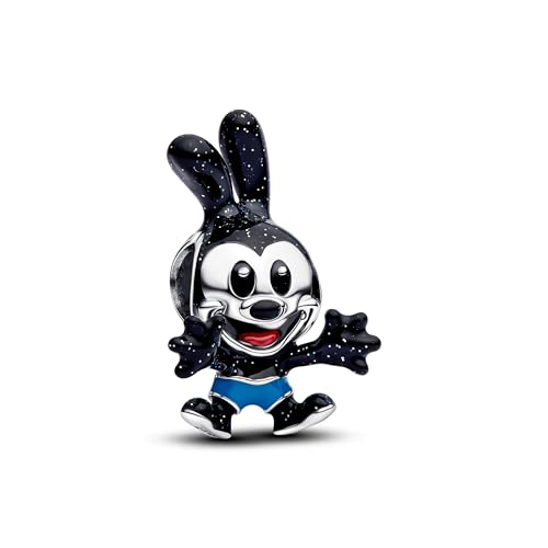 Disney Oswald Le Lapin Amusant en Argent Sterling, Compatible Moments, 794021C01