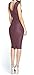 Taydey Women's Solid Sleeveless Spaghetti Strap Side Slit Bodycon Dress Brown-L