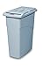 Rubbermaid Commercial Products Slim Jim Waste Confidential Combo 23-Gallon Gray Paper Slot to dispose Documents with Lock Lid for Security Best use for Offices/School/University/Courtroom