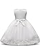 NNJXD Girl Tutu Flower Petals Bow Bridal Dress for Toddler Girl Size(130) 5-6 Years Big White