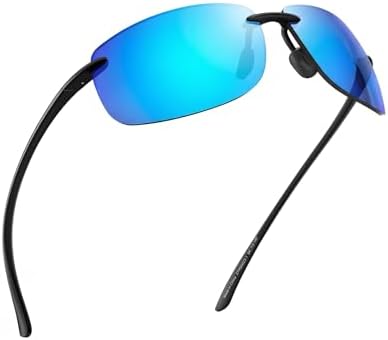 TR90 Rimless Frame Polarized Sports Sunglasses for Big Heads MAXJULI Sports Polarized Sunglasses for Big Heads Men Women  main image 2
