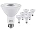 TORCHSTAR PAR30 LED Bulbs, 8W Equivalent 75W, CRI90+ Dimmable LED Spotlight Bulbs, UL Listed, 800LM Long Neck Flood Light Bulb for Recessed Trim Lighting, Track Light, 3000K Warm White, Pack of 6