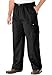 KingSize Men's Big & Tall Knockarounds Full-Elastic Waist Cargo Pants - Big-8XL38, Black