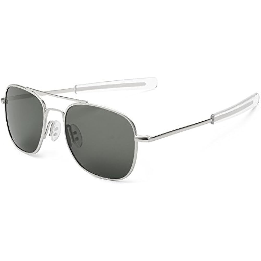 Mens Pilot Aviator Sunglasses Polarized Military Style Temples
