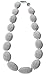 Itzy Ritzy Teething Happens Silicone Jewelry Baby Teething Necklace Pebble, Grey