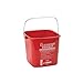 Winco PPL-3R Cleaning Bucket, 3-Quart, Red Sanitizing Solution (2-Pack)