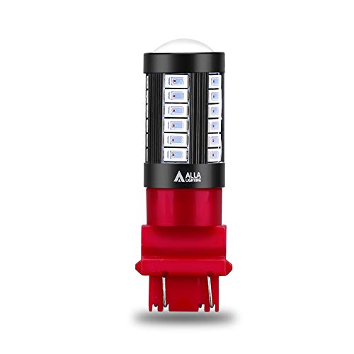 Alla Lighting 2800lm T25 Wedge 3156 3157 LED Bulbs, Red Brake Stop Tail
