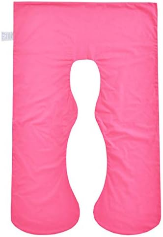 CIMU Jersey Pregnancy Pillow Cover Maternity Pillow Case U Shaped Fit for 5531Inch Pillows 100% Cotton Maternity Pillowcase with Zipper Replacement Pregnancy Pillowcase U Shaped (Rose)