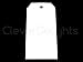 CleverDelights White Plastic Tags - 4.75