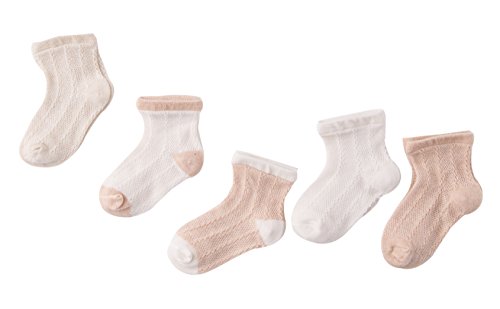 GZMM Baby Organic Cotton Socks 5 Pairs Pack For 6-24months Infant Toddler