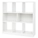 VASAGLE Wooden Bookcase Open Cubes Shelves, Free Standing Bookshelf Storage Unit Display Cabinet, 33.9 x 11 x 37.2 Inches, White ULBC52WTV1