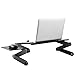 Portable Adjustable Aluminum Laptop Desk/Stand/Table Vented Pad -Notebook-Light Weight Ergonomic TV Bed Lap Tray Stand Up/Sitting-Black