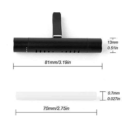 2 Packs Custom Car Vent Clip Cylindrical Essential Oil Car Diffuser Vent Clip with 12 Refill Sticks for Car,Officeï¼Œkitchenï¼ŒBathroom, Pet Houses