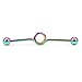 Ruifan 5PCS Industrial Barbell Earring Stainless Steel 14 Gauge Cartilage Earring Body Piercing 1 1/2 Inch(38mm)- Coil, Wave, Twister, Spiral,Heart(Rainbow)