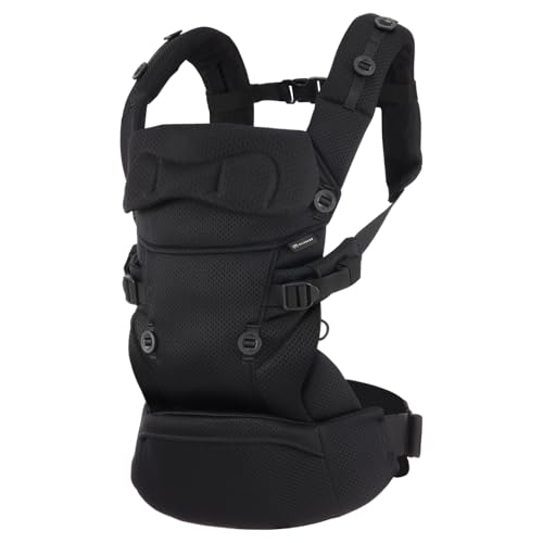 カーメイト(エールベベ)抱っこ紐 だっこひも ベビーキャリア スリーqd キューディ ブラック 3WAY 対面抱き 前向き抱き おんぶ 0ヶ月~36ヶ月まで 新生児から使える クールマックス BC110商品画像