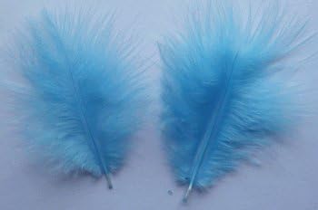 Light Blue Turkey Marabou Craft Feathers - Mini Pkg