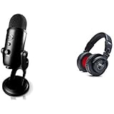 Blue Yeti USB Microphone - Blackout Edition and Akai Professional Project 50X | Over-Ear Studio Monitor Headphones