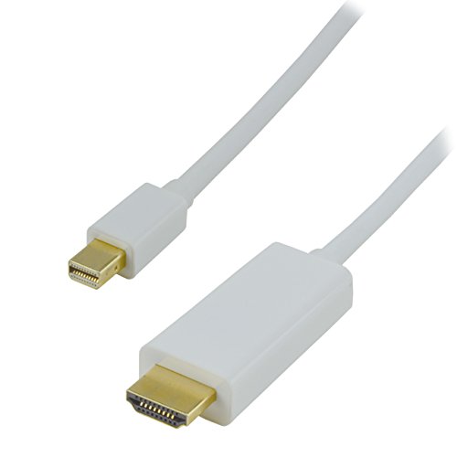 MCL MC394E-2M/W-1080p 2 m Mini DisplayPort to HDMI Cable - White