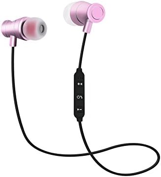 FUNGMAR Bluetooth Headphones Wireless V4.2 Stereo Noise Isolating Sports Sweatproof Headset with Mic for iPhone x 8 7 6 Samsung Galaxy S7 and Android Phones (pink)