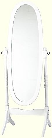 Contessa Cheval Full Length Free Standing/Dressing Mirror White by Contessa