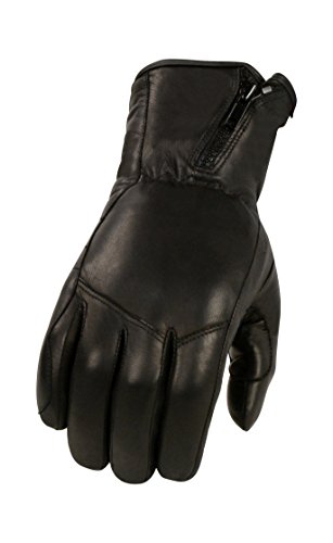 Milwaukee Leather Men's Zippered Driving Gloves (Black, X-Large)